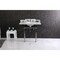 Kingston Brass 36 Carrara Marble Console Sink with Brass Legs, Marble WhitePolished Nickel LMS36MB6 - alternate 6